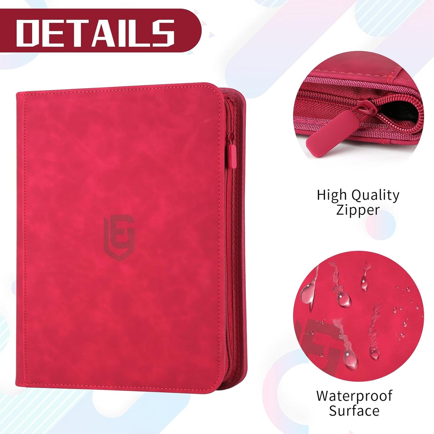 9 Pocket Card Binder,540 Pocket Trading Card Binders,Loading Pocket Collectible Card Album for MTG, TCG, Sport Card, Game Cards Red