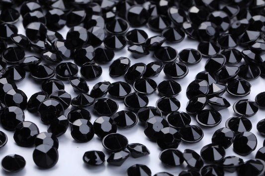 2000 pcs/Pack Wedding Table Scatter Confetti Crystals Acrylic Diamonds 8 mm Rhinestones for Wedding, Bridal Shower, Vase Beads Decorations (8mm, Black)