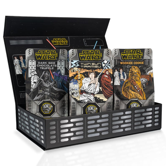 Bones Coffee Company Star Wars Collector's Box Flavored Coffee, Low Acid Medium Roast Arabica Beans Coffee Gifts, Star Wars Inspired, For Auto Drip and French Press,12 oz Pack of 3 Whole Bean