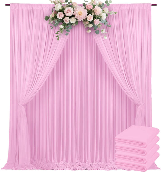 20x10ft Backdrop Curtains for Parties, 4 Panels 5x10ft Curtains Photography Drapes Rod Pocket Curtain Backdrop for Birthday Wedding Baby Shower Home Decor