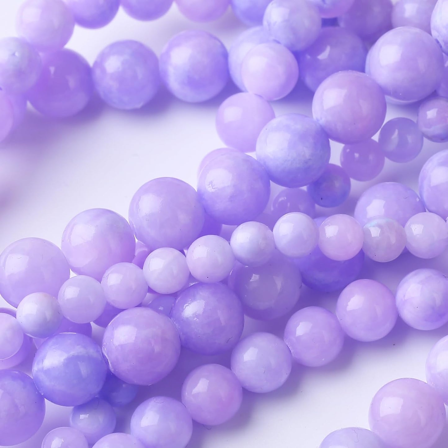 Purple Persian Jade Stone Beads Gemstone Round Crystal Energy Jade Beads Stone Beads for Jewelry Making DIY Bracelet Necklace Jewelry Making 1 Strand 15.5inch 4MM