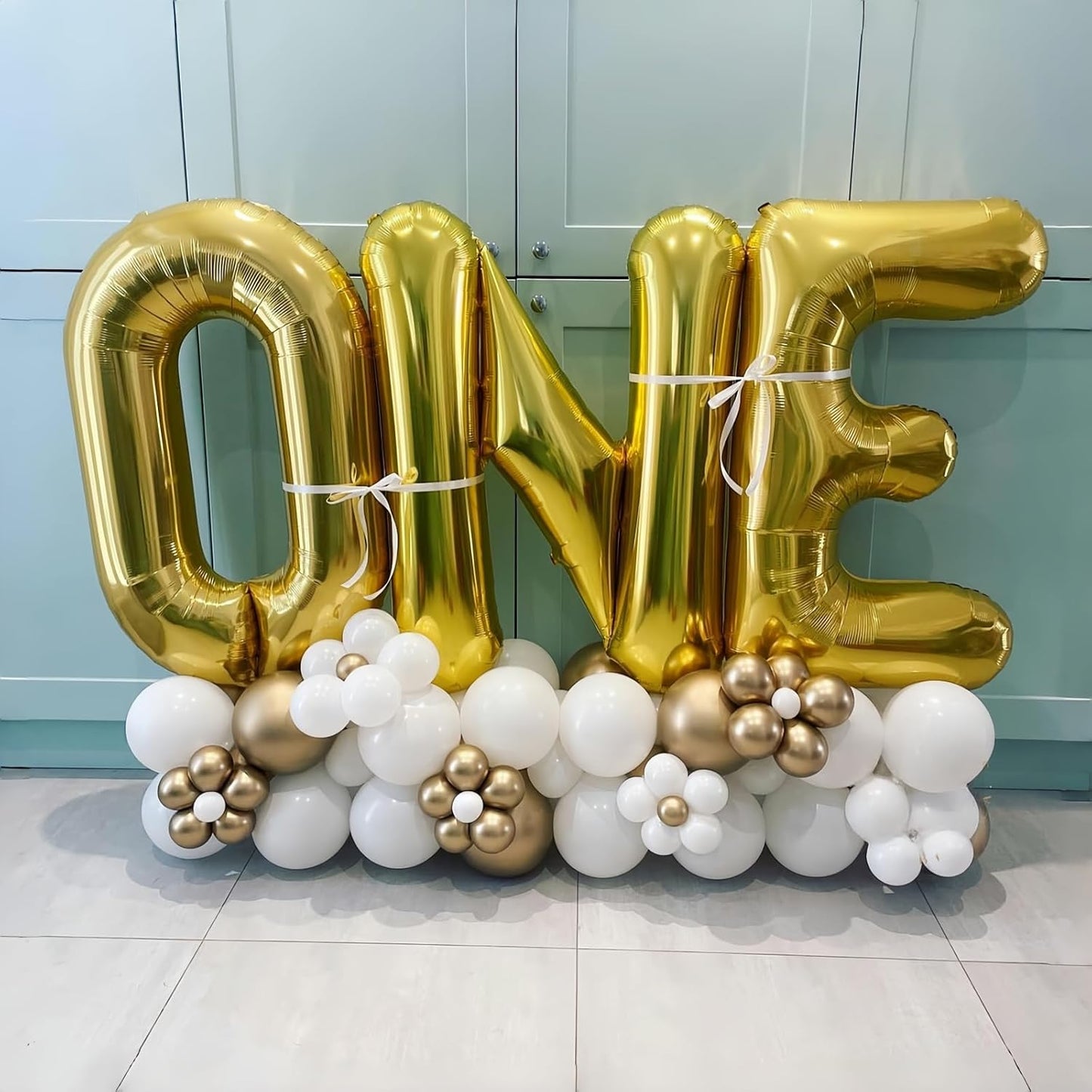 Gold Alphabet Balloons, 40 Inch Custom Name Balloons, Self Inflating Helium Foil Letters for Men Birthday Party Decorations