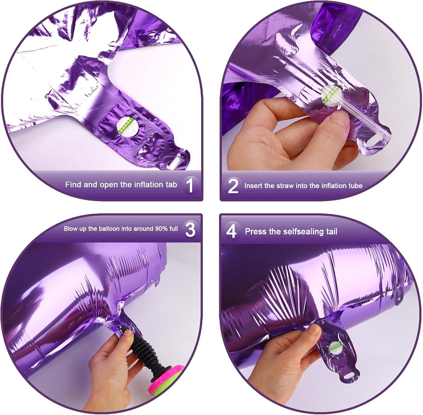 40 Inch Purple Mylar Foil Number 6 Birthday Balloon, Digital Balloons for 6 16 Boy Girl Party Decorations Supplies, Big Helium Balloon Numbers for 26 36 46 60 Men Women Anniversary