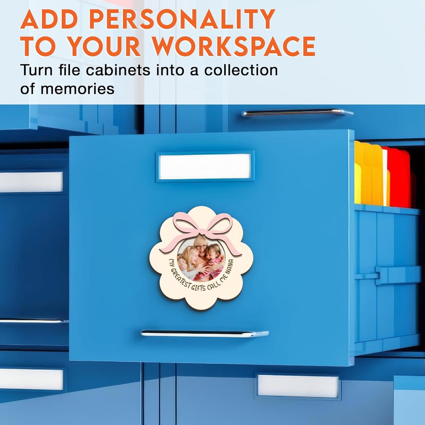 Magnetic Picture Frames - MY GREATEST GIFTS CALL ME NANA - Christmas Gift Birthday Gift for Grandma - Unique Magnet Photo Frame For Women - Magnetic Frames for Refrigerator, Locker & More