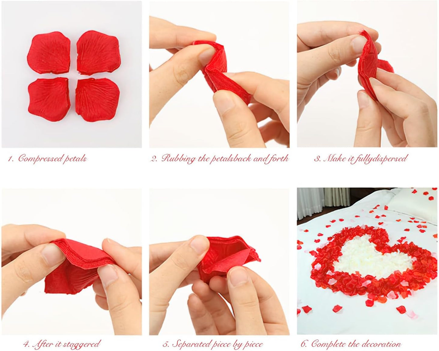 1000 Pieces Rose Petals, Artificial Flower Petals Fake Rose Petals Silk Red Rose Petals for Romantic Night,Wedding,Proposal Anniversary Flower Decorations (Light Purple)