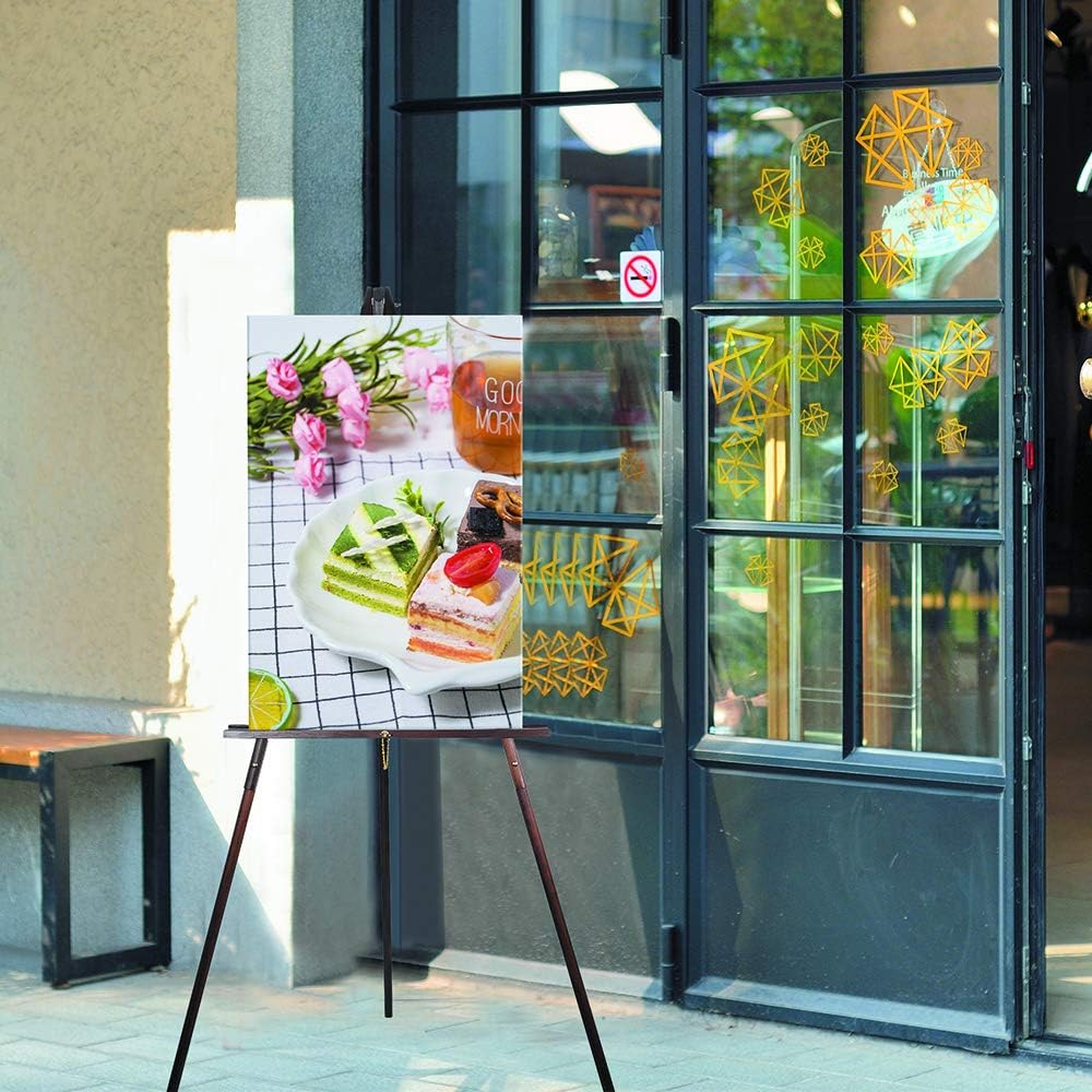 Conda 63" Wooden Tripod Artist Display Easel with Tray, A-Frame Adjustable Easel Stand for Wedding Sign, Foldable Easels for Painting Canvas, Display & Posters