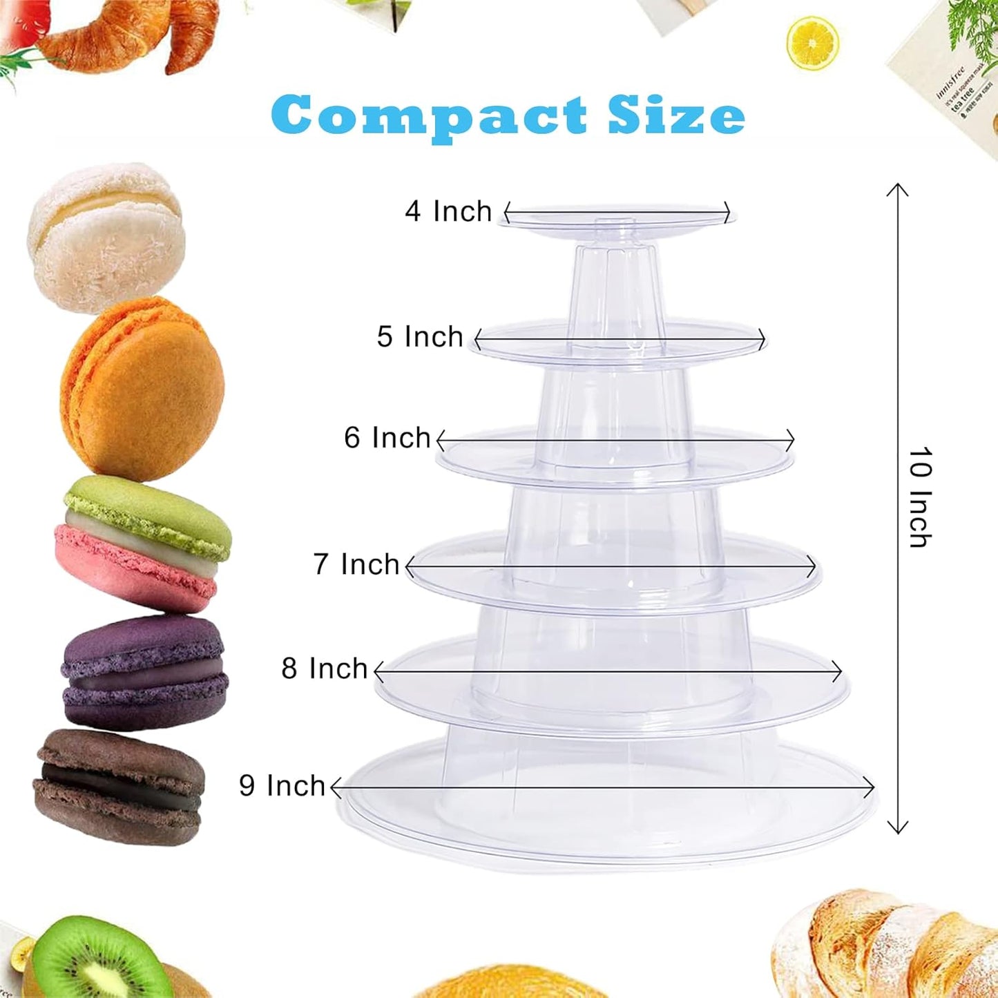 Macaron Tower Stand, 6 Tiers Macaron Display Macaroon Stand Tower Desserts Cupcake Holder Platter for Wedding, Birthday Party, Baby Shower, Party Decoration by Greatstar…