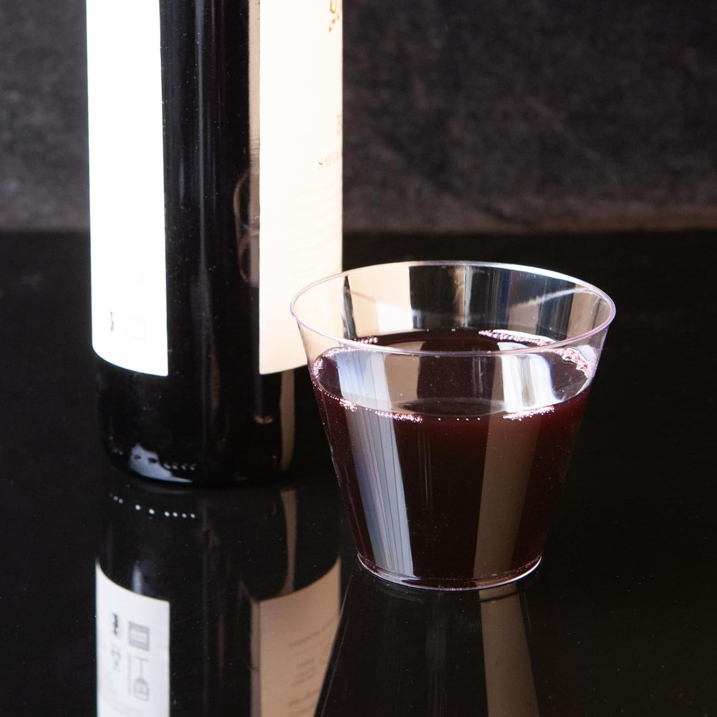 200 Counts 9 OZ. Clear Hard Plastic Cups - Old Fashioned Party Tumblers, 9 Ounce Squat Cups for Party