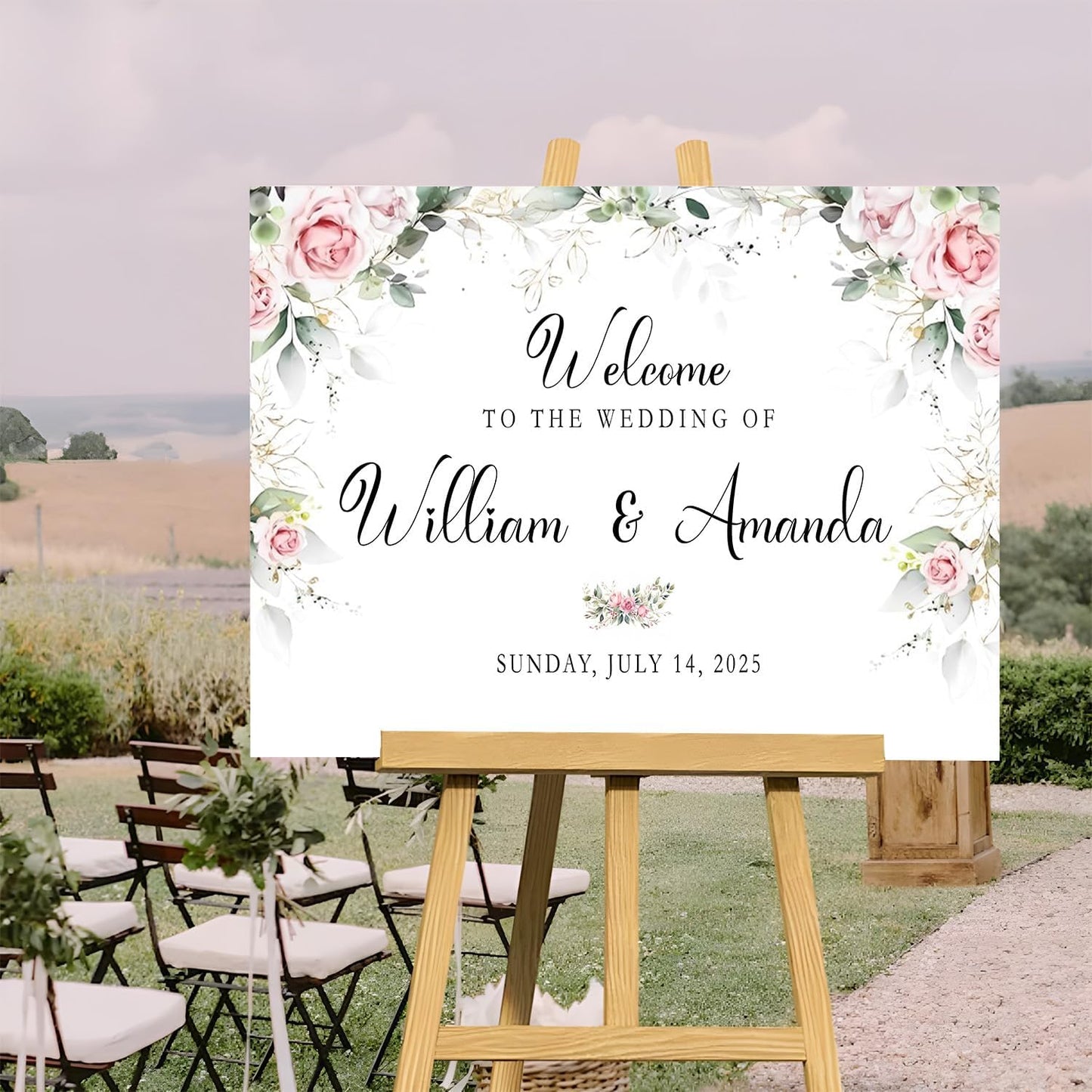 Welcome To Our Rustic Wedding Decor - Entrance & Shower Signs