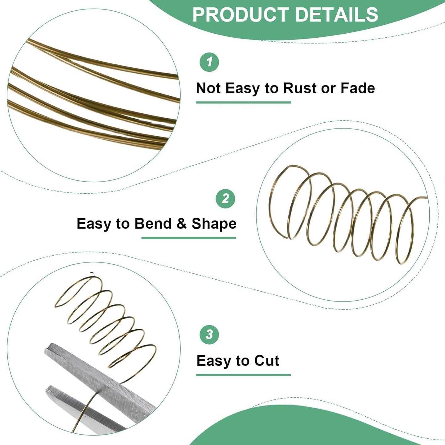 0.2mm Jewelry Wire, 32 Gauge 328FT Craft Wire Copper Beading Wire for Jewelry Making/Planting/Weaving/DIY Crafting, Soft Metal Wires [100M, Bronze Tone]