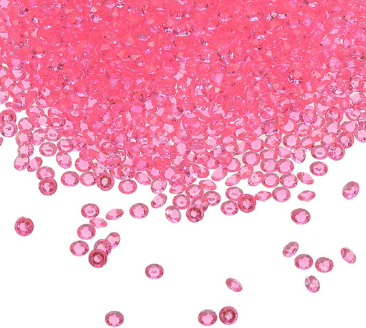PATIKIL 4000 Pcs Wedding Table Scatter Confetti Crystals 6 mm Acrylic Diamonds Vase Fillers Gems for Table Centerpiece Decorations Party Vase Beads, Light Pink