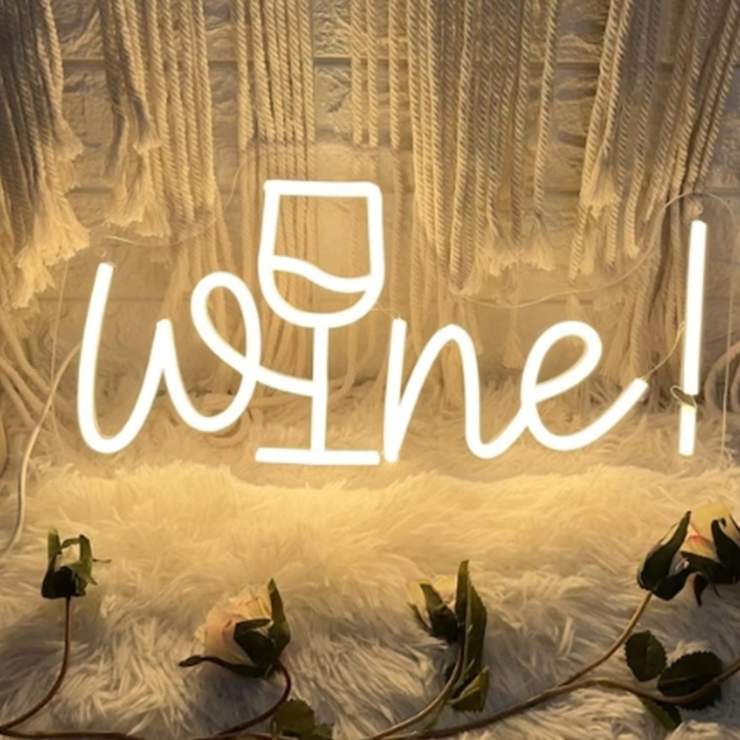 Acrylic Wine Neon Sign for Wall or Window Background Decor,LED Dimmable Bar Neon Decorative Cocktails Light Handmade Art Lamp for Home Pub Wedding Party Bar Studio,Warm White,5V USB Powered