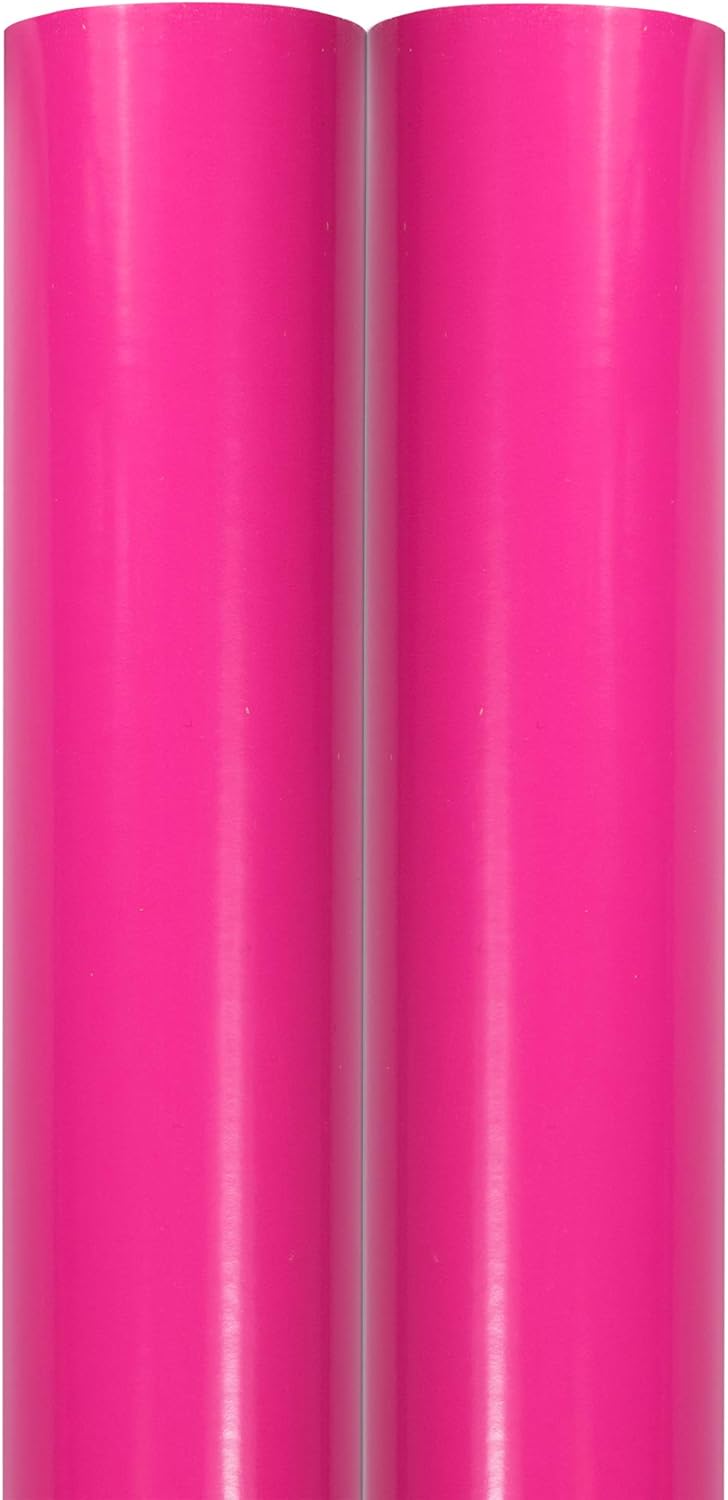 JAM Paper Gift Wrap - Glossy Wrapping Paper - 50 Sq Ft Total (30 in x 10 Ft Each) - Fuchsia - 2 Rolls/Pack