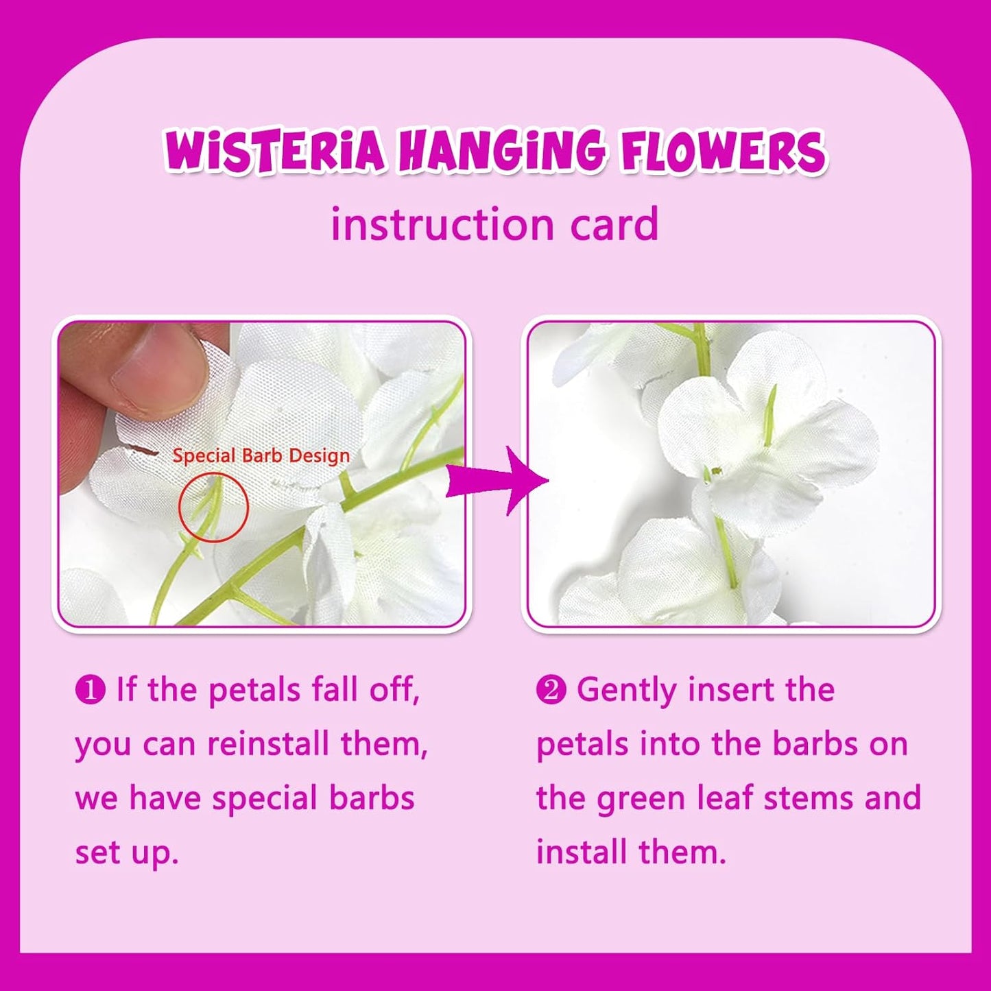 12 Pack Purple Red Wisteria Hanging Flowers Garland, 3.77 Feet Artificial Flower Vines, Fake Wisteria, Artificial Vines Hanging Garland for Backdrop Outdoor Yard Garden Decor