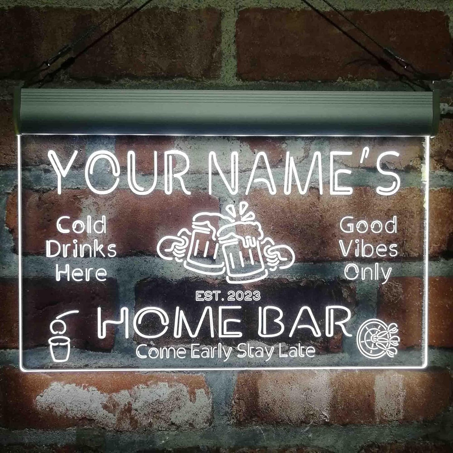 ADVPRO Personalized Your Name Custom Home Bar Beer Established Year Single Color LED Neon Sign 12 x 8.5 Inches st4s32-p11-tm-w