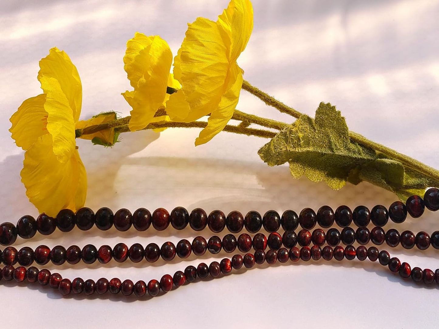 Stone Beads 6mm 140pcs Red Tiger Eye Beads Round Loose Gemstones Beads for Bracelet Necklace Jewelry Making (6mm, 60615 Red Tiger Eye)