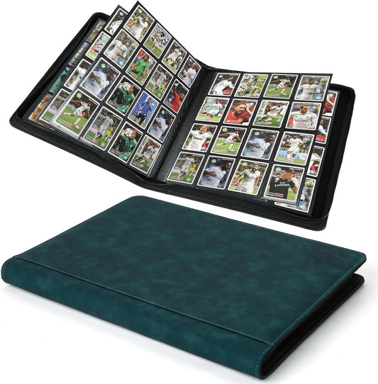 Premium Ringless Trading Card Binder - 1024 Capacity, 16 Side-Loading Pockets per Page, Archival Quality Protection & Anti-Slip Spine for TCG, MTG, Sports Cards (Viridian)
