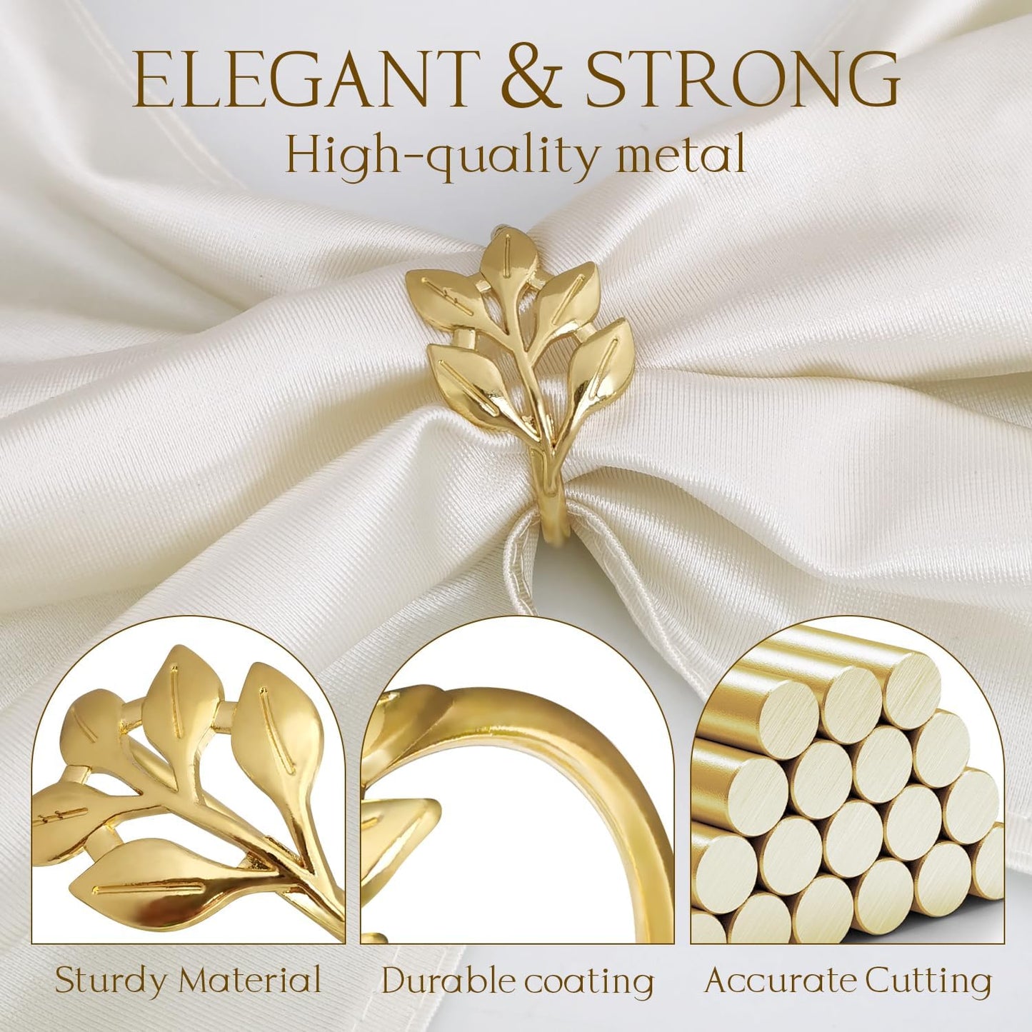 Napkin Ring, Metal Napkin Ring for Table Setting, Wedding, Holiday Party Table