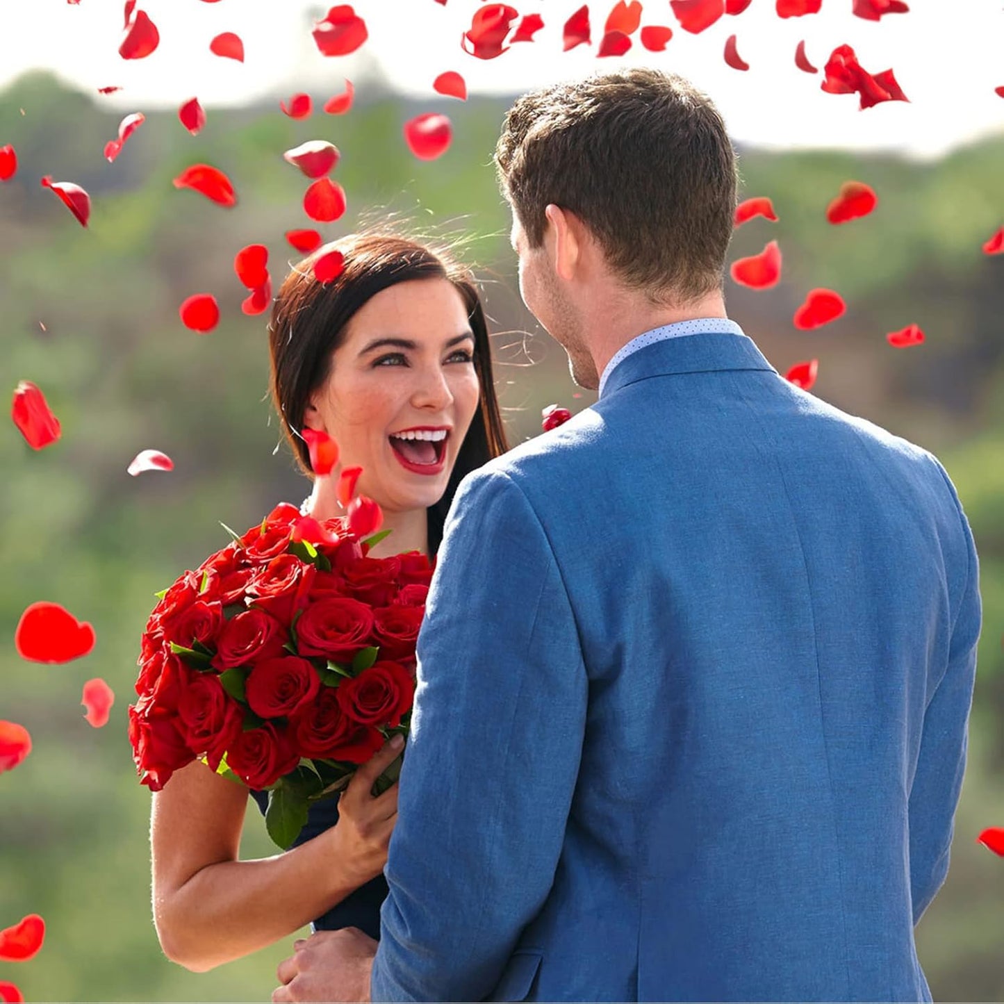 Ouddy Decor 5000 Pcs Rose Petals Artificial Flower for Valentine's Wedding Decor Romantic Night Event Anniversary Shower Engagement Party Home Decorations, Red