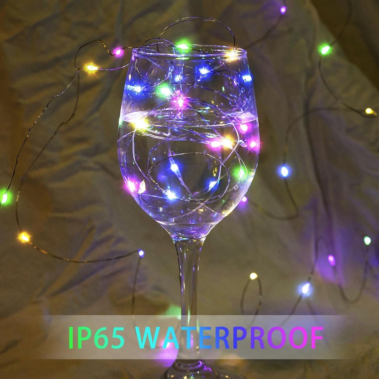 12 Pack Rainbow Fairy Lights 7Ft 20 LED Twinkle String Lights 3 Modes Battery Operated Waterproof Firefly Starry for Mason Jar Party Wedding Christmas Valentines Day Table Centerpieces