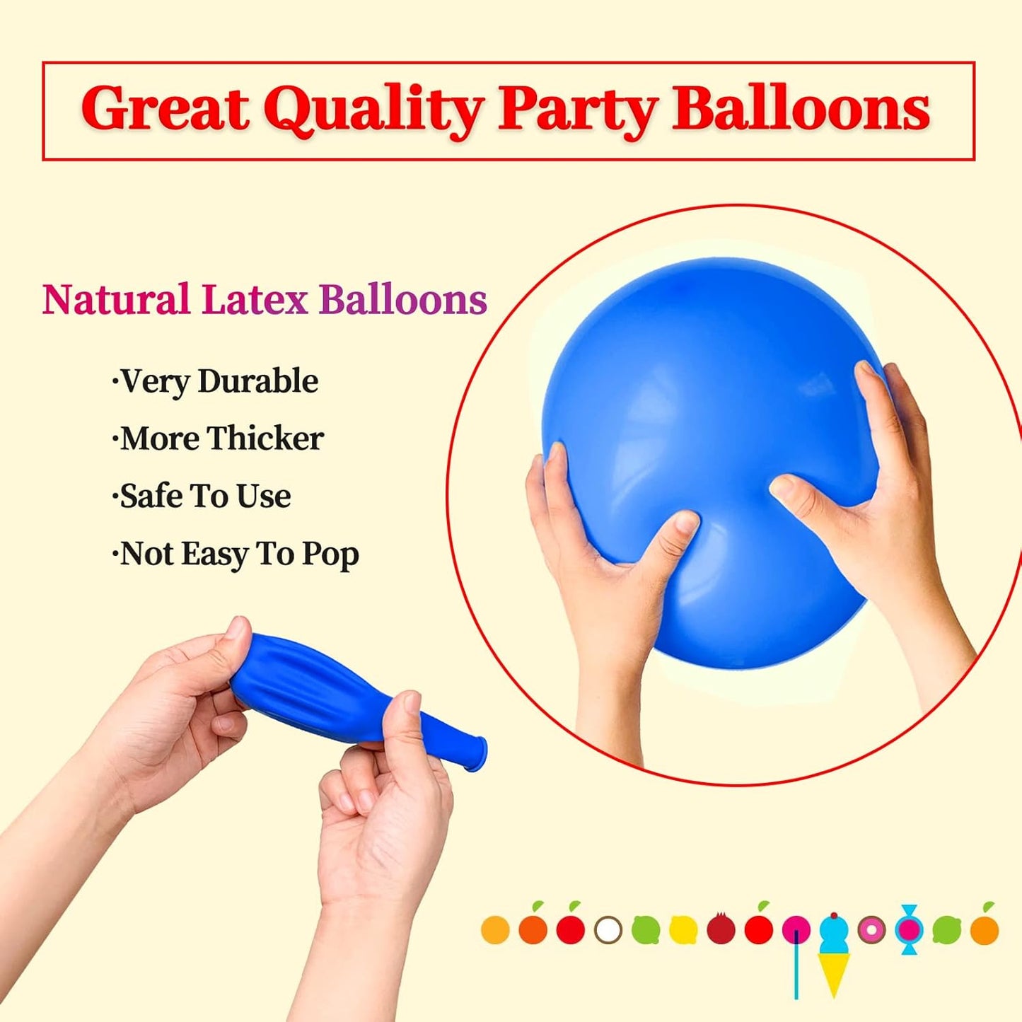 110pcs Blue Balloon 12 inch, Blue Latex Balloon for Birthday Party Baby Shower Wedding(with 2 Ribbons).