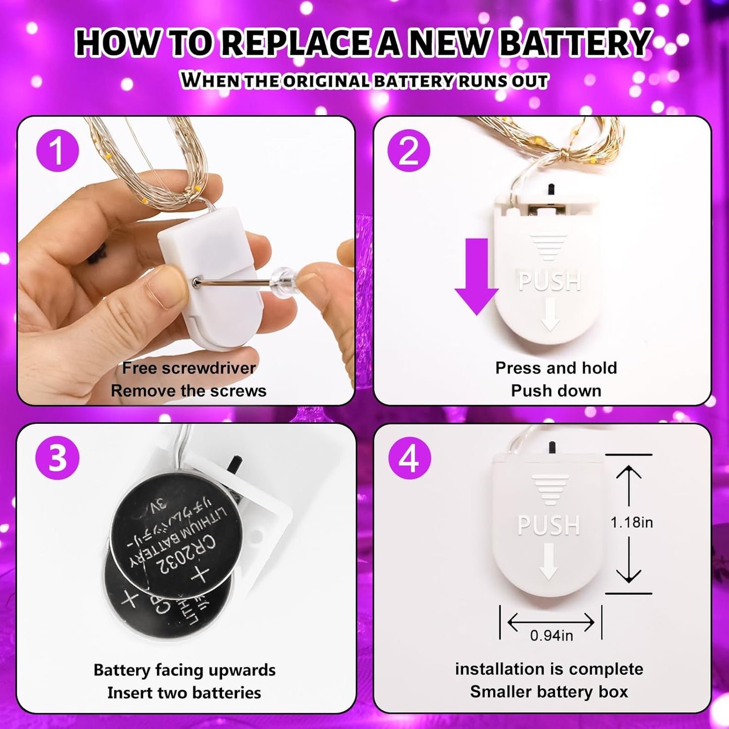 HXWEIYE 6 Pack Pink Fairy Lights Battery Operated, 7ft 20LED Mini Fairy Mason Jar Light, Waterproof Firefly Starry Lights for DIY Wedding Party Bedroom Patio Christmas Décor