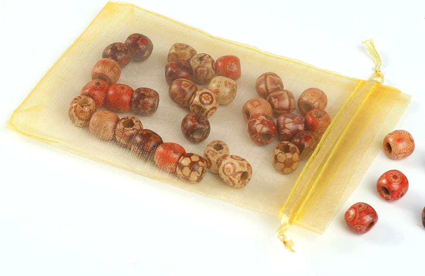 ANZNKU 50 Pack Organza Bags 4 x 6 inch Small Mesh Bags, Premium Gold Favor Bag with Drawstring, Sheer Mesh Bag, Gift Pouches Small Size, Jewelry Pouches for Wedding Party Christmas