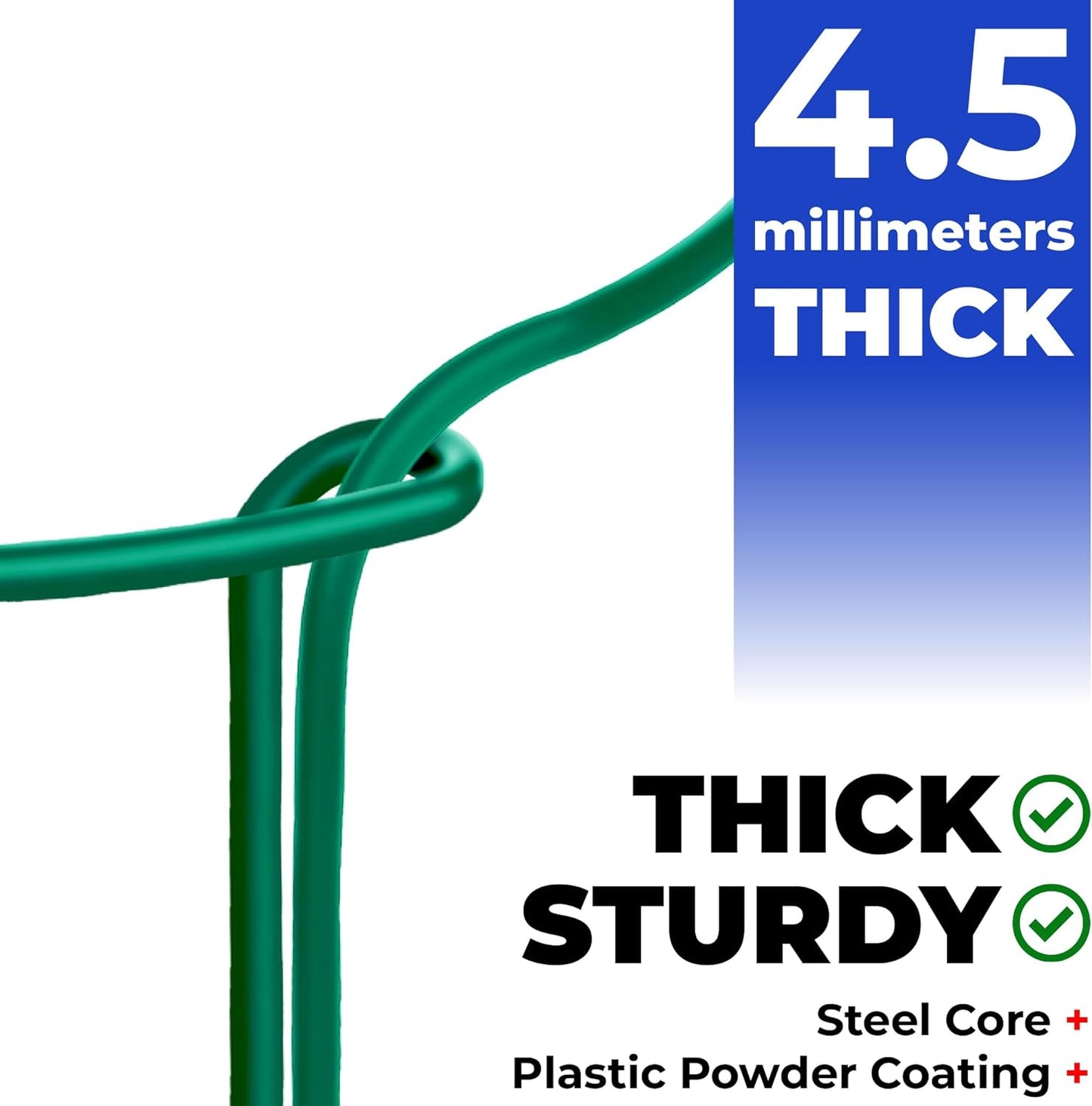 K-Brands 12 Pack Plant Support Stakes – Heavy-Duty Half Round Peony Support Ring and Cage for Indoor and Outdoor Plants – Peony, Tomato, Hydrangea, Rose 10" Wide x 16" High