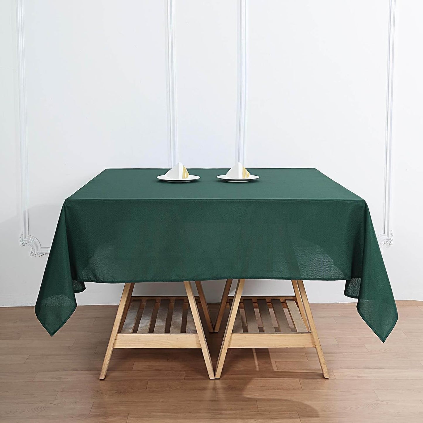Efavormart 70" Square Linens Hunter Emerald Green Wholesale Linens Polyester Square Linen Tablecloth for Wedding Party Restaurant