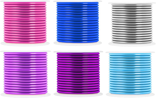Mandala Crafts 14 Gauge Anodized Aluminum Craft Wire for Jewelry Making – 330 FT Colored Flexible Silver Lavender Purple Pink Ice Blue Turquoise Wire - Bendable for Bonsai Armature Crafting Sculpting