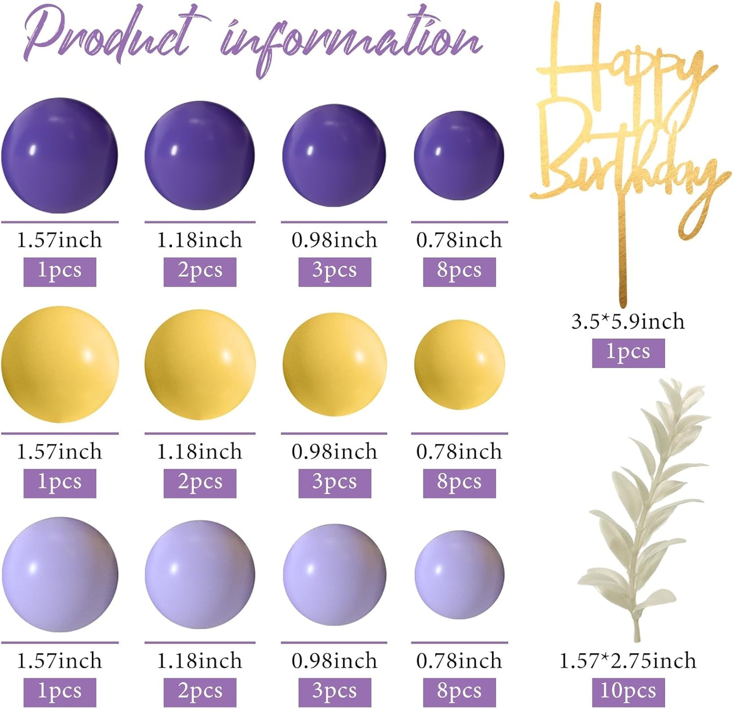 MIAHART Ball Cake Toppers Boho Grass Cake Topper Ball Cake Insert Decoration for Birthday Wedding Baby Shower Party Decorations Boho Themed Party Supplies (Purple,yellow,light purple)