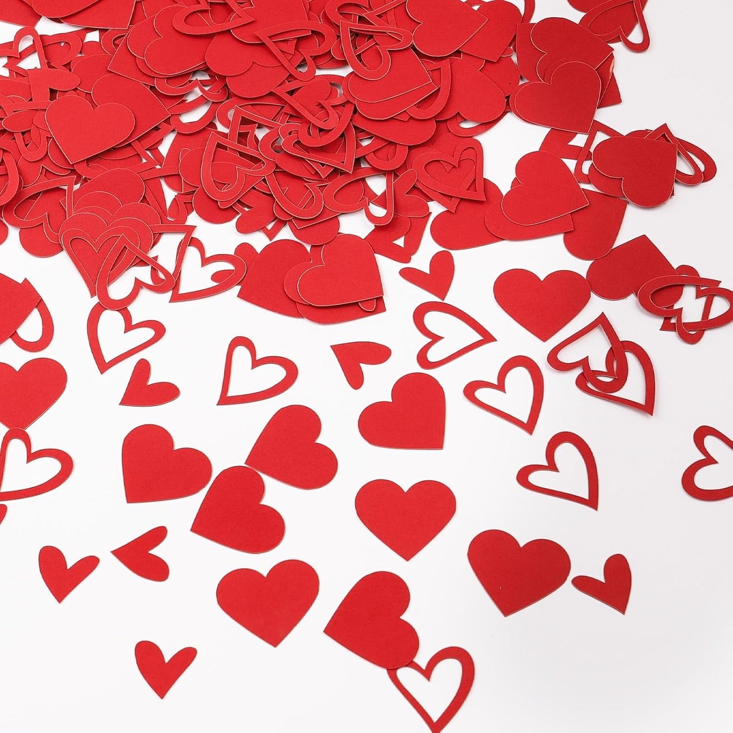 200 Pcs Red Heart Paper Confetti for Valentine's Day Wedding Baby Shower Birthday Party Table Decoration Supplies