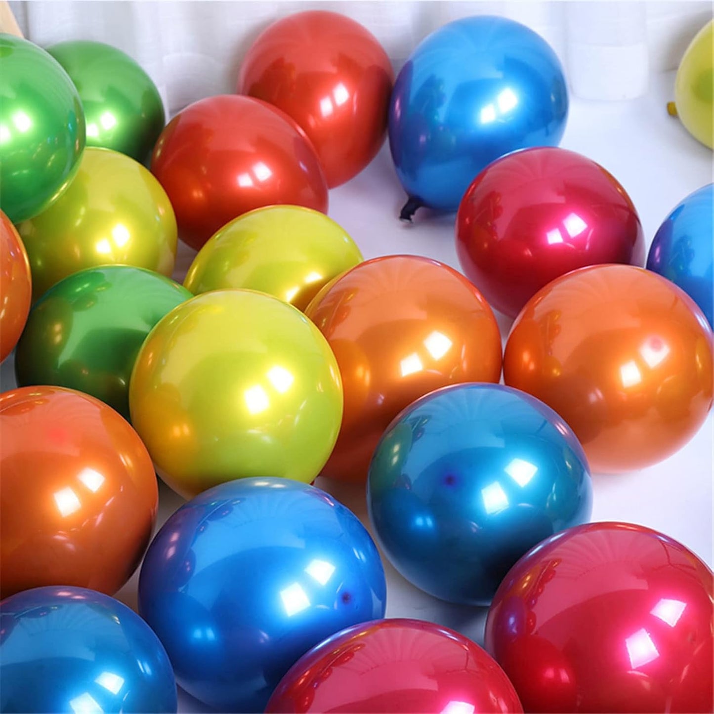 Metallic Orange Balloons 12 Inch, Double Stuffed Chrome Burnt Orange Balloons, Shiny Thick Chrome Metallic Latex Helium Balloon for Halloween Birthday Wedding Party Decoration Supplies