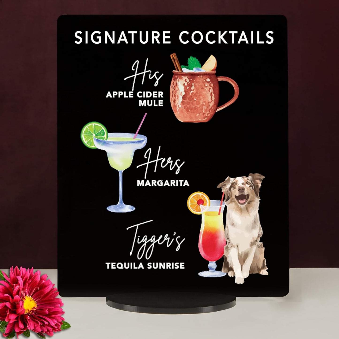 Pet Signature Drink Wedding Signs