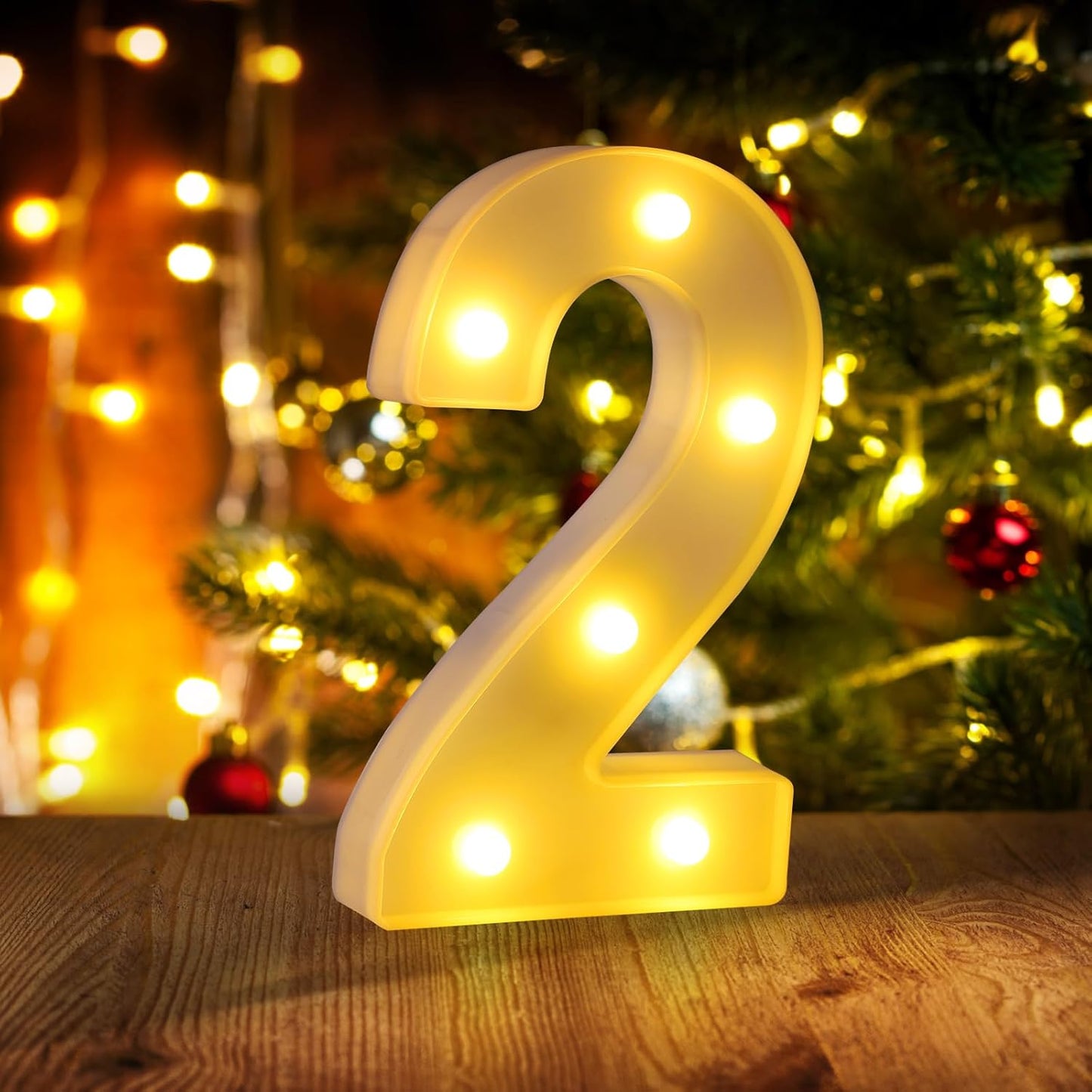 2nd Birthday Decorations for Girls Boys,Two Year Old Birthday Decorations Centerpieces Table,Light Up Numbers 2 Sign Led for Party Backdrop Wall Decor for Wedding Anniversary Numeros De Cumpleanos