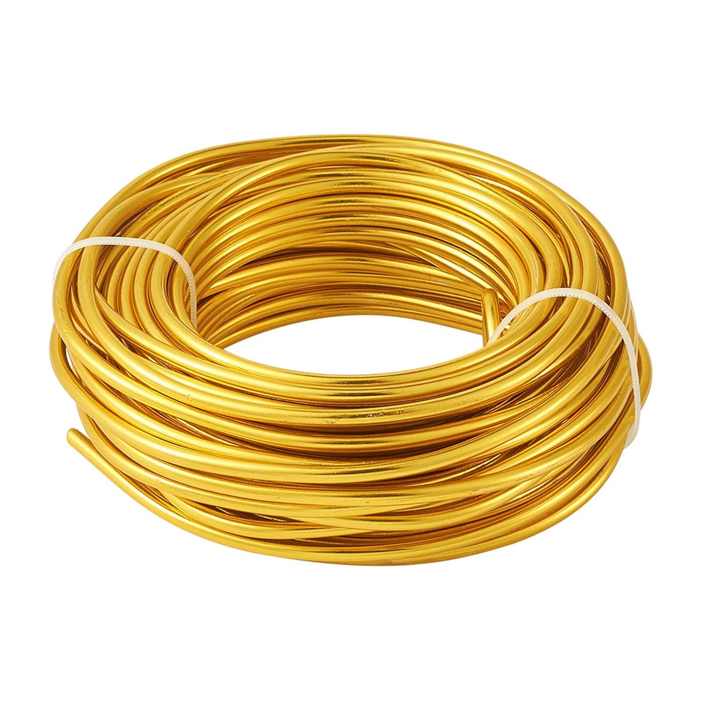 Fashewelry 32.8 Feet 5mm Gold Aluminum Wire Bendable Metal Craft Wire for Beading Sculpting Jewelry Making