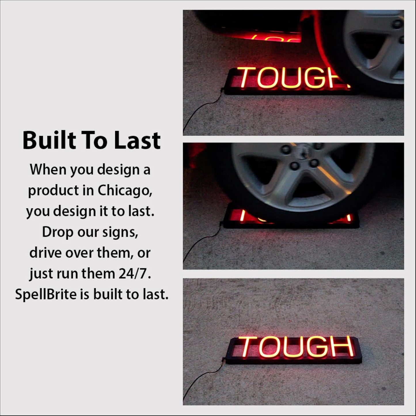 SpellBrite BEER Sign | Beer-Related Sign with Neon Look, Blue LED Light Source | 15.7" x 6.3"