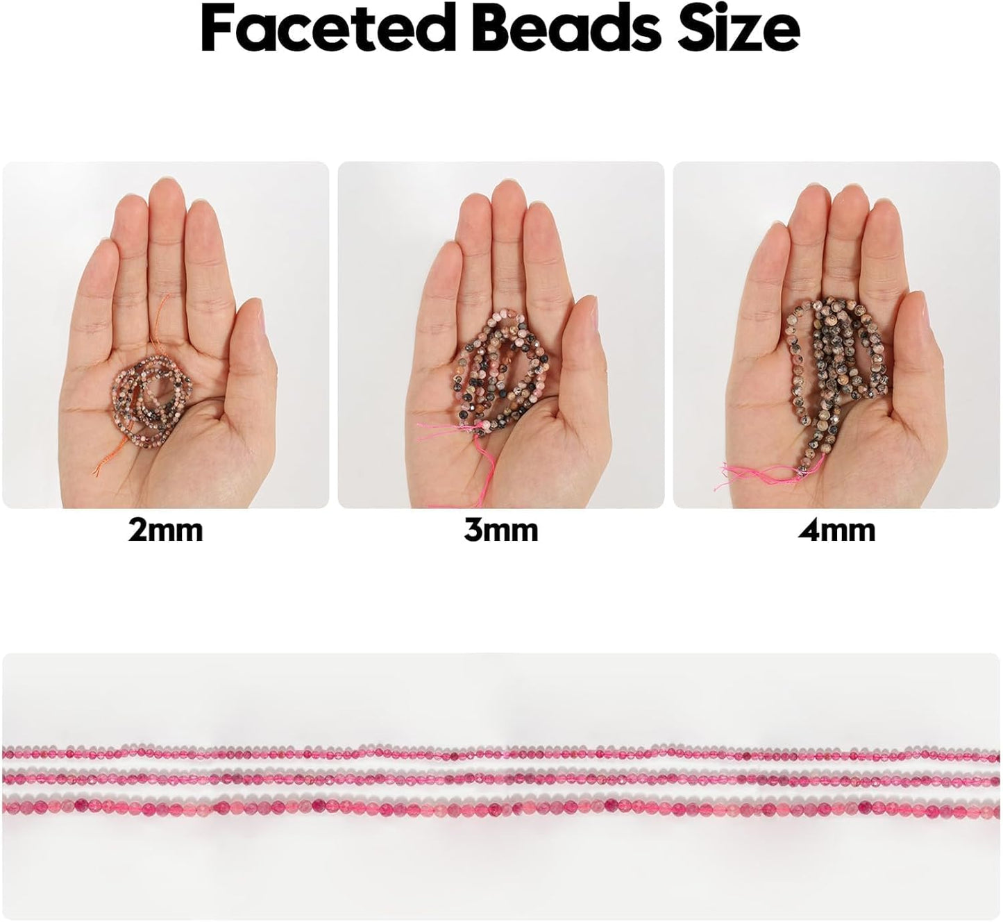 Song Xi 90pcs 4mm Natural Golden Sandstone Gemstone Beads Faceted Round Loose Stone Beads for Jewelry Making