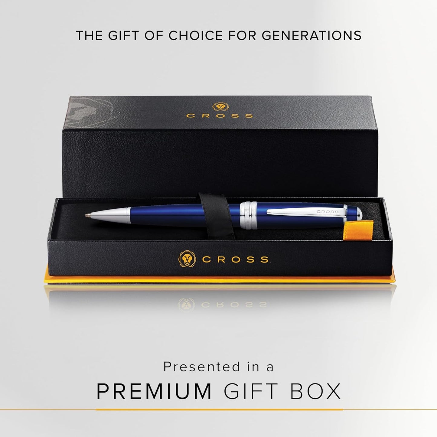 Cross Bailey Refillable Ballpoint Pen Presented in a Premium Gift Box - Medium Point, Black Ink, Blue