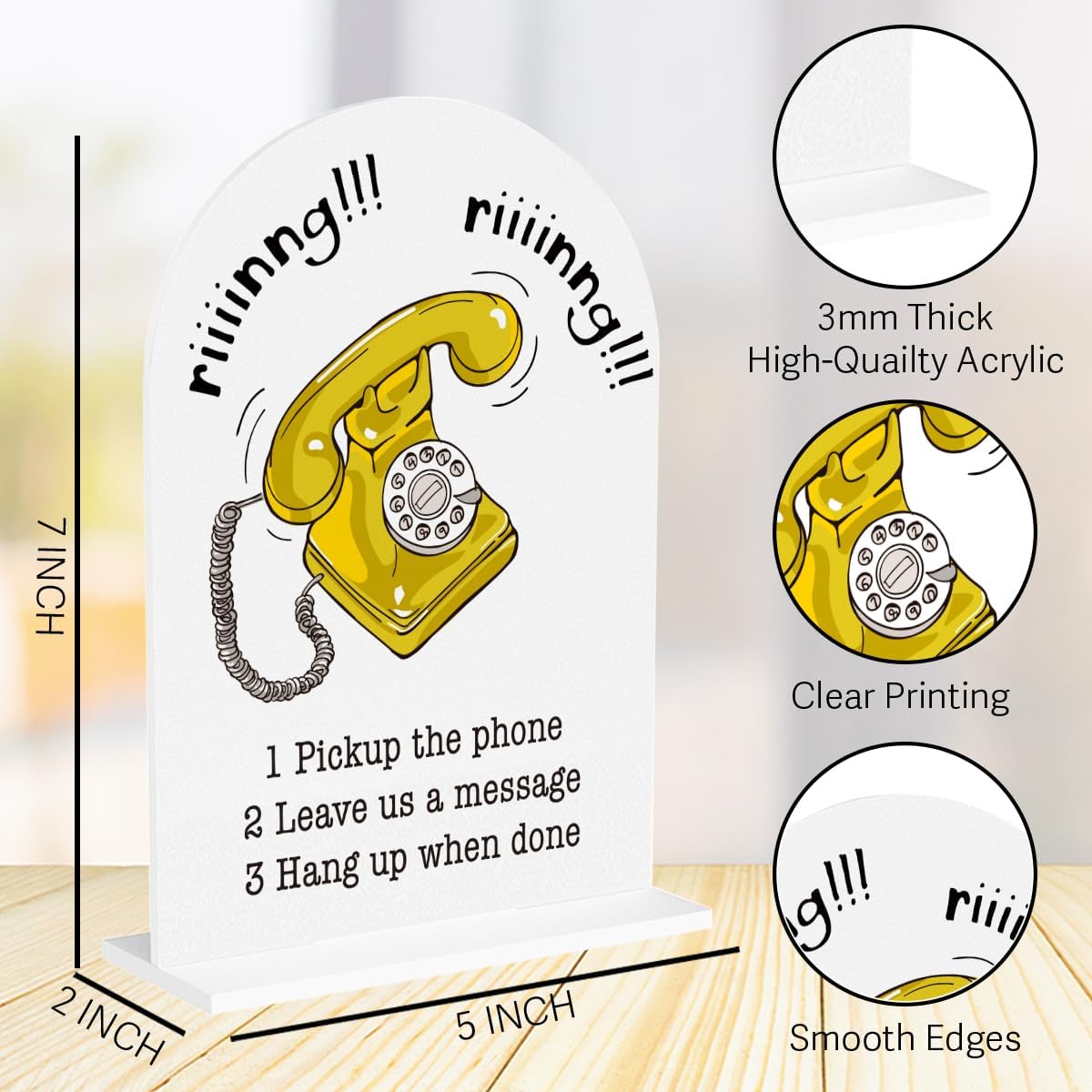 Wedding Audio Guest Book Sign Acrylic Arch Wedding Bridal Shower Baby Shower Welcome Table Signs for Ceremony and Reception Decor 7 x 5 Inches