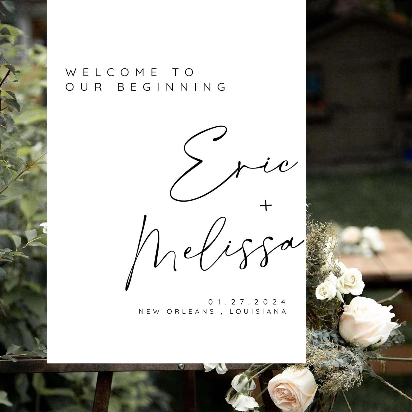 Calligraphy Wedding Welcome Signs, Welcome Sign Wedding, Customized Wedding Welcome Sign, Custom Wedding Welcome Sign