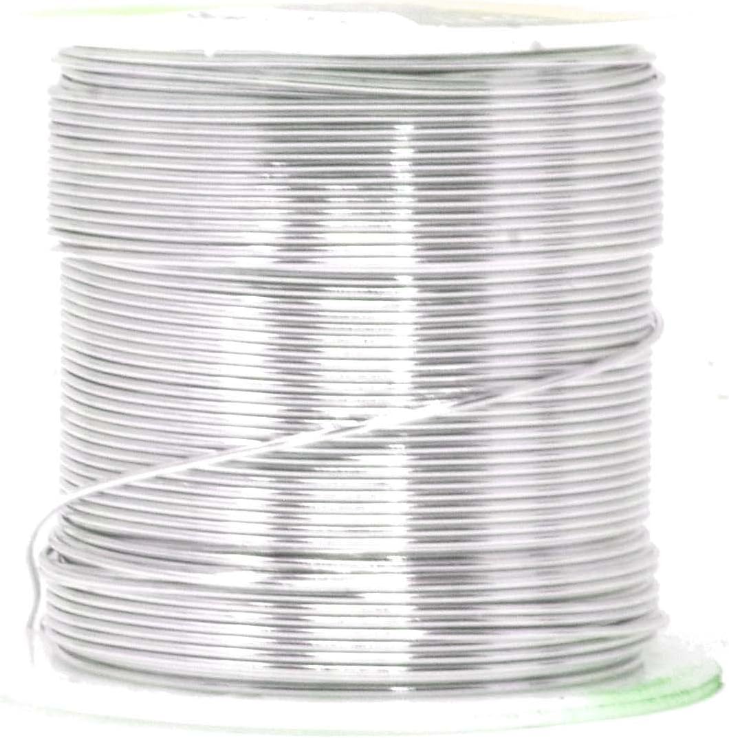Mandala Crafts 20 Gauge Anodized Aluminum Craft Wire for Jewelry Making - 450 FT Colored Flexible Silver Copper Tone Wire - Bendable for Bonsai Armature Crafting Sculpting