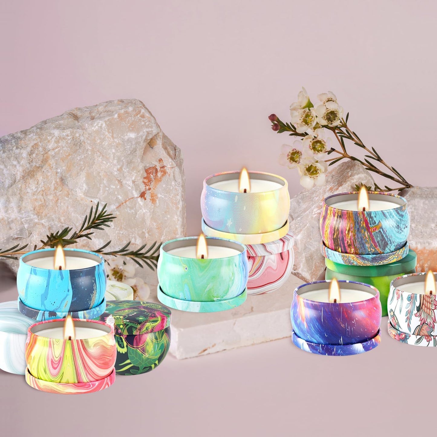 36 Pack Scented Candles Gift Set for Woman, Jar Candle, 2.5 oz Soy Wax Tin Candle-Ideal Gift for Travel Home Décor