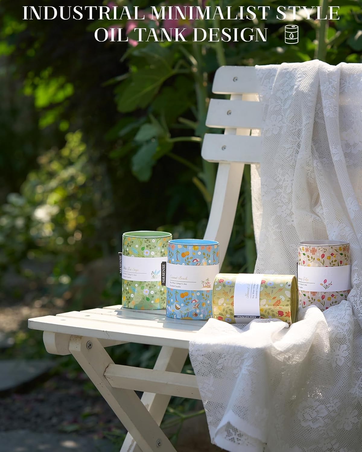 M&SENSE Blooming Tulip Scented Candle, Medium Jar Candle 11.3oz Natural Soy Wax for Home Scented, Floral Candles Gift for Spring Holiday, Up to 70 Hours Burning Long-Lasting Fragrance