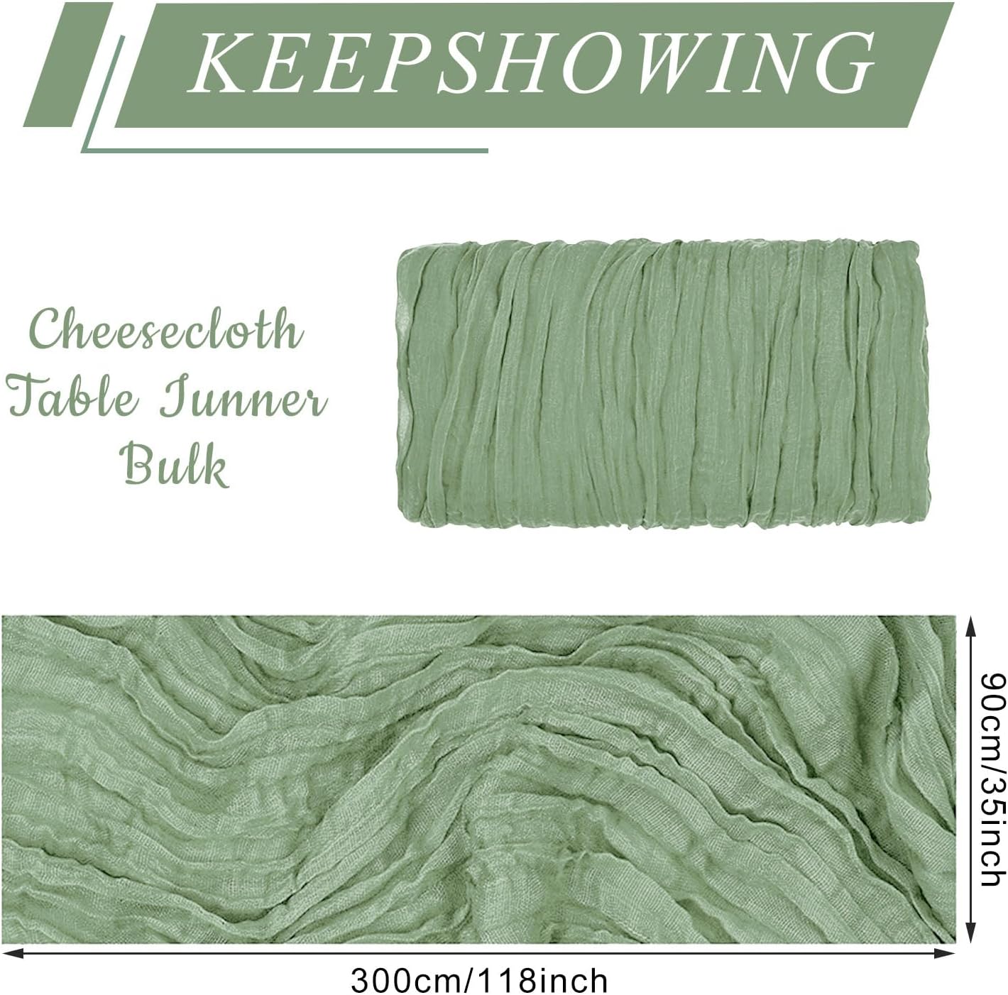 6 Pack Cheesecloth Table Runner 10Ft Christmas Gauze Boho Table Runners for Wedding Decor Bridal Shower Decorations Baby Shower Party(35" x 120")