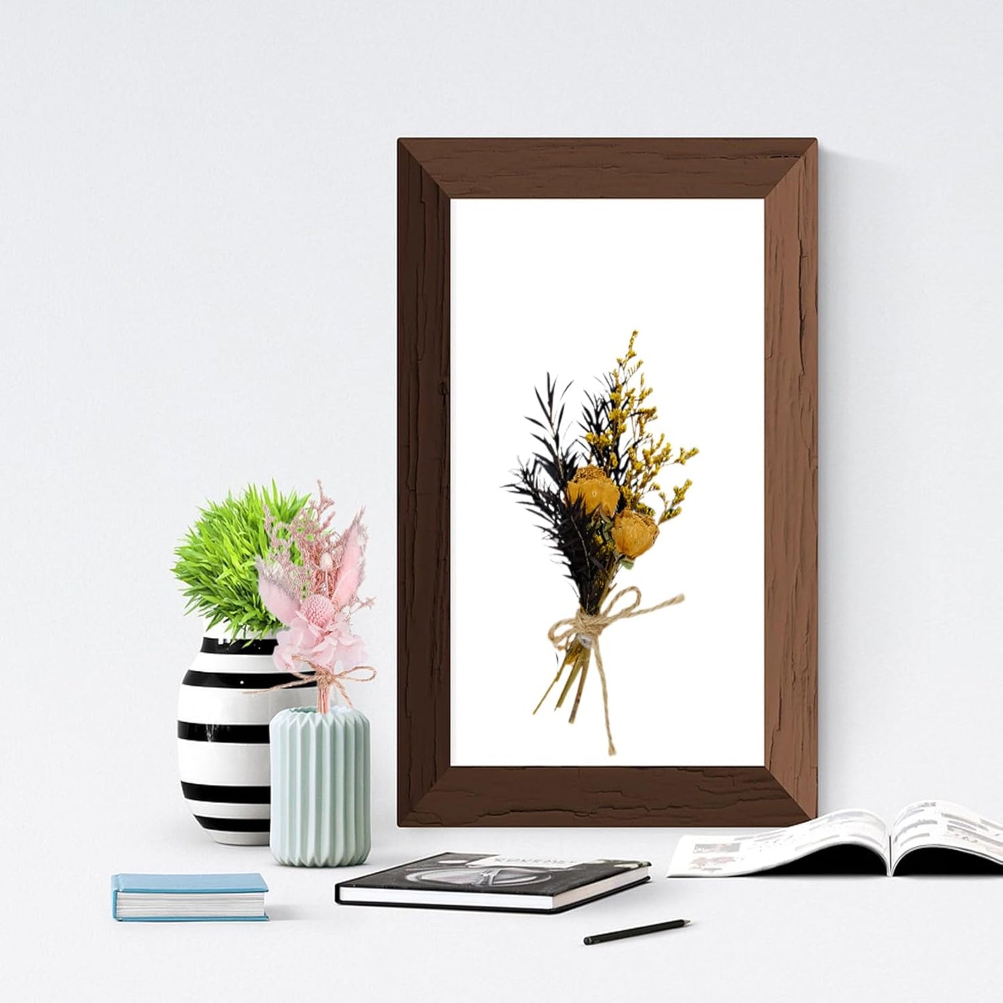 CROISSANT Mini Dried Flower Bouquet 12PCS, Mixed Natural Dried Flowers Bundles, Suitable for Handmade DIY Greeting Card Decoration, Multi-Purpose Craft Flowers