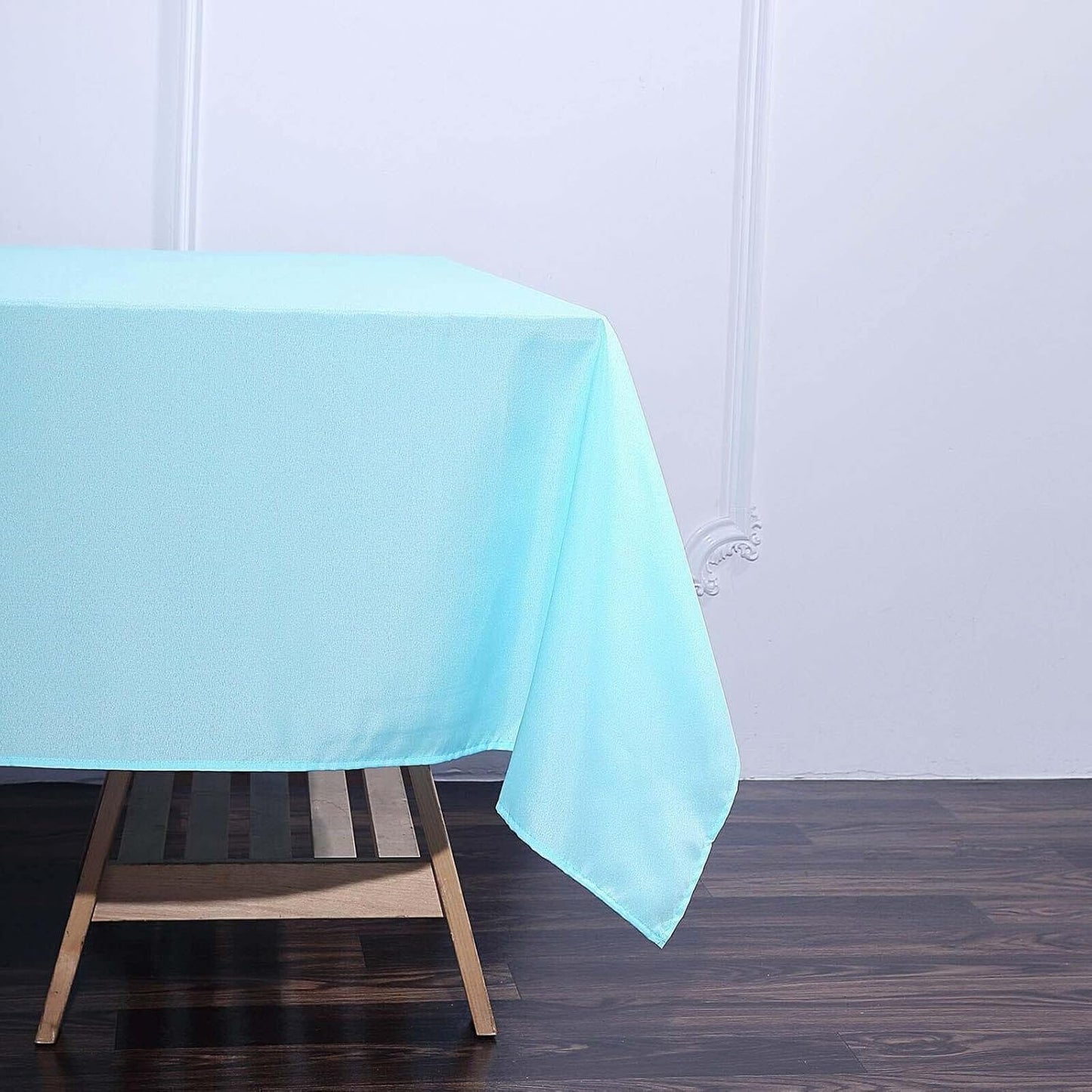 Efavormart 70" Premium Square Polyester Tablecloth for Wedding Kitchen Dining Events - Blue