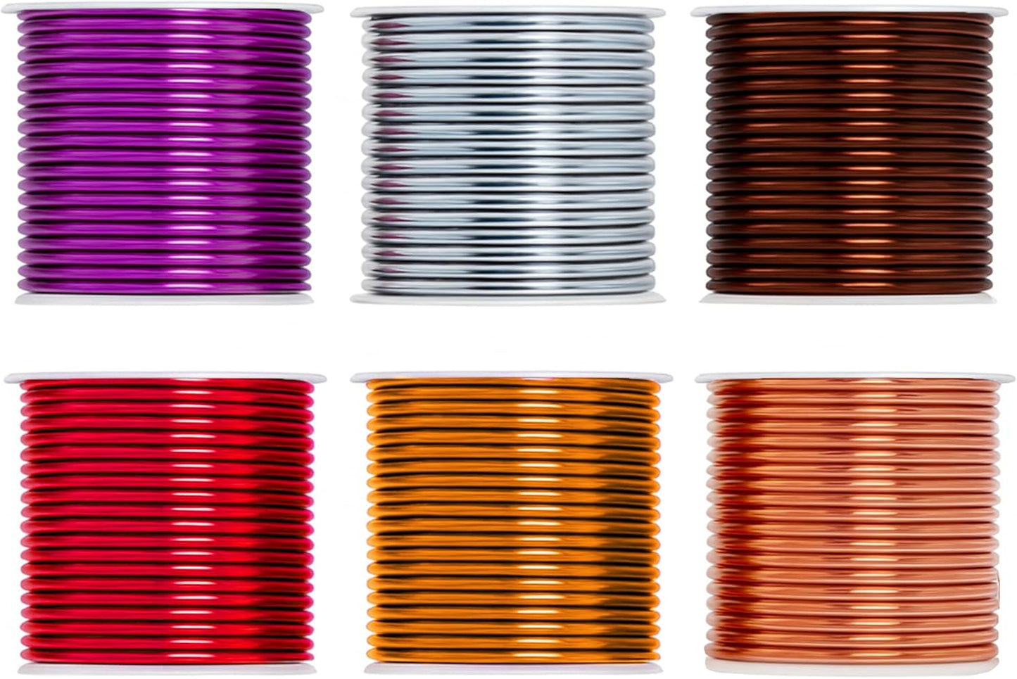 Mandala Crafts 14 Gauge Anodized Aluminum Craft Wire for Jewelry Making – 330 FT Colored Flexible Silver Copper Purple Gold Brown Red Wire - Bendable for Bonsai Armature Crafting Sculpting