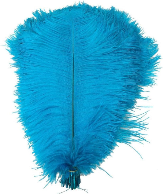 KOLIGHT® 40pcs 12''~14''(30~35cm) Natural Ostrich Feathers for DIY Home Wedding Party Office Decoration (Sky-blue)