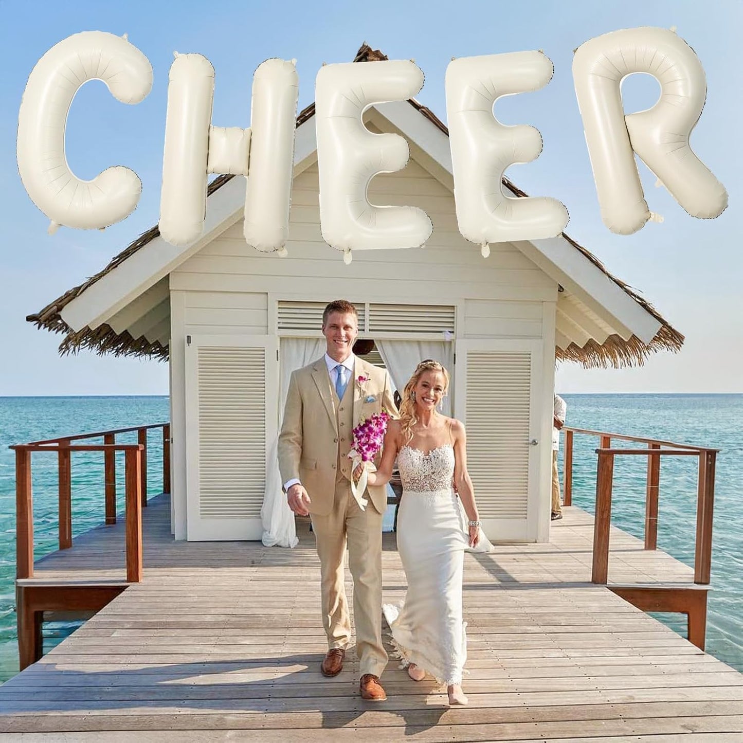 Giant Alphabet X Foil Name Balloons, Cream Ivory White Inflatable Word X Letters for Birthday Decor, 40 Inch Mylar Beige A-Z Custom Letter for Girls Baby Shower Party Decoration Supplies